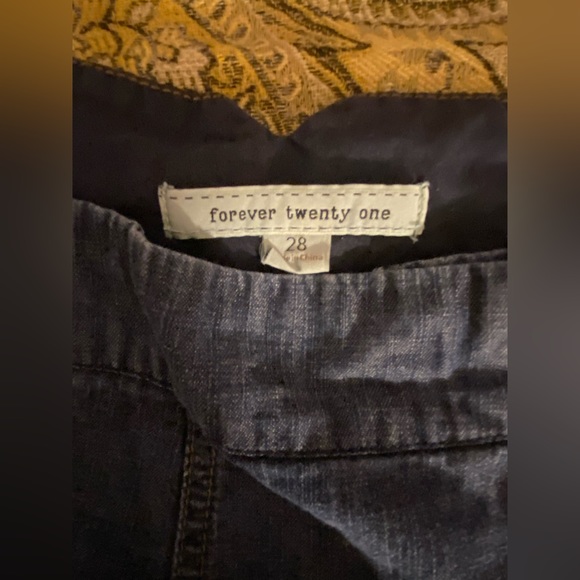 Forever21 Sailor Style Jean Shorts Size Woman’s 28 with Buttons - Picture 2 of 6